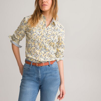 Floral Cotton Mix Shirt with Long Sleeves ANNE WEYBURN
