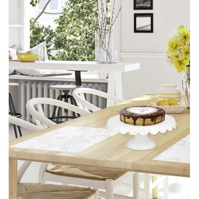 QueenHome Set de Table marbre imperméable à leau Set de Table Anti-dérapant Dirt répulsif napperon pour Table de Cuisine 30 x 40 cm marbre