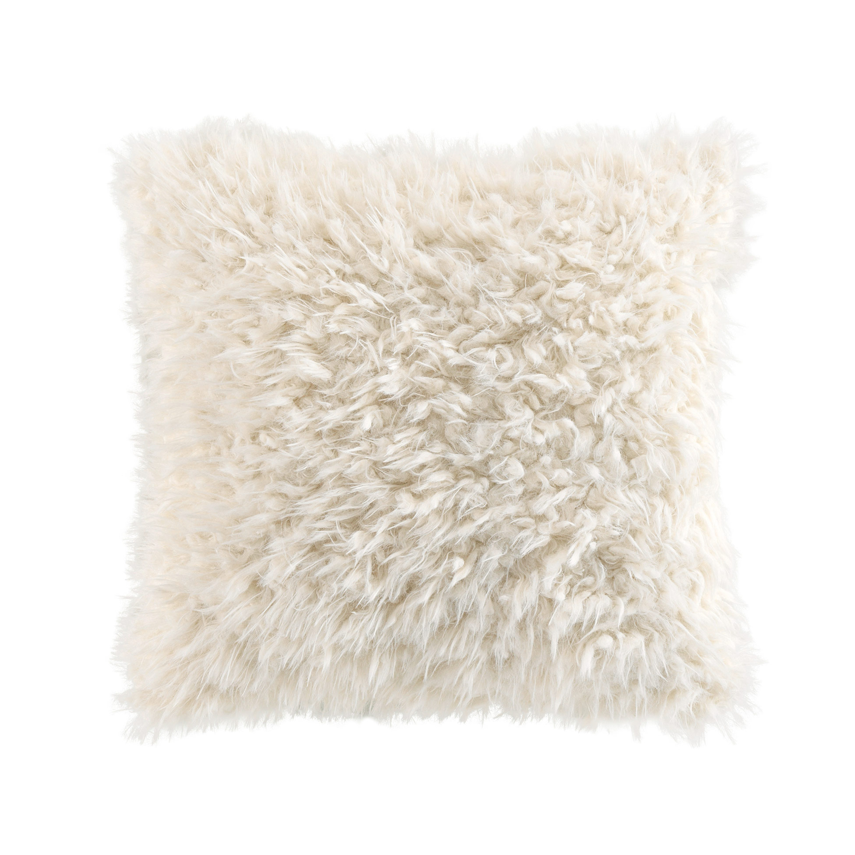 Coussin doux en imitation fourrure avec housse amovible, DOUCEUR D'INTÉRIEUR