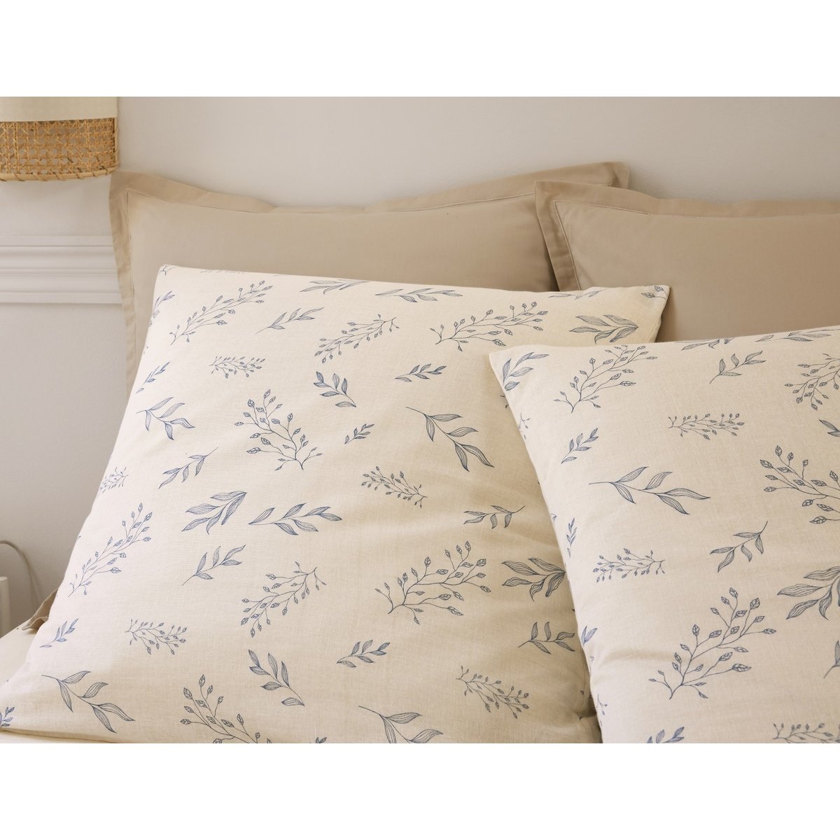 Housse de couette + taies gaze de coton Liveo, EDEN