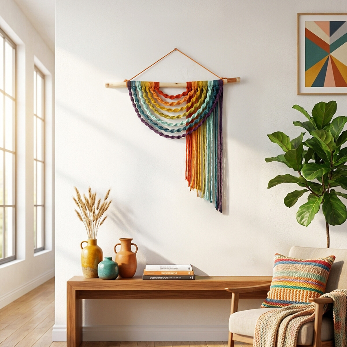Decoração de parede em macramé Arco Íris, MACRAMAR, MACRAMAR