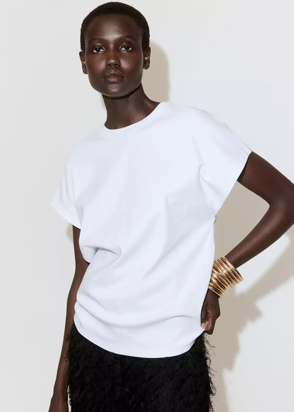 T-shirt coton manches courtes, MANGO