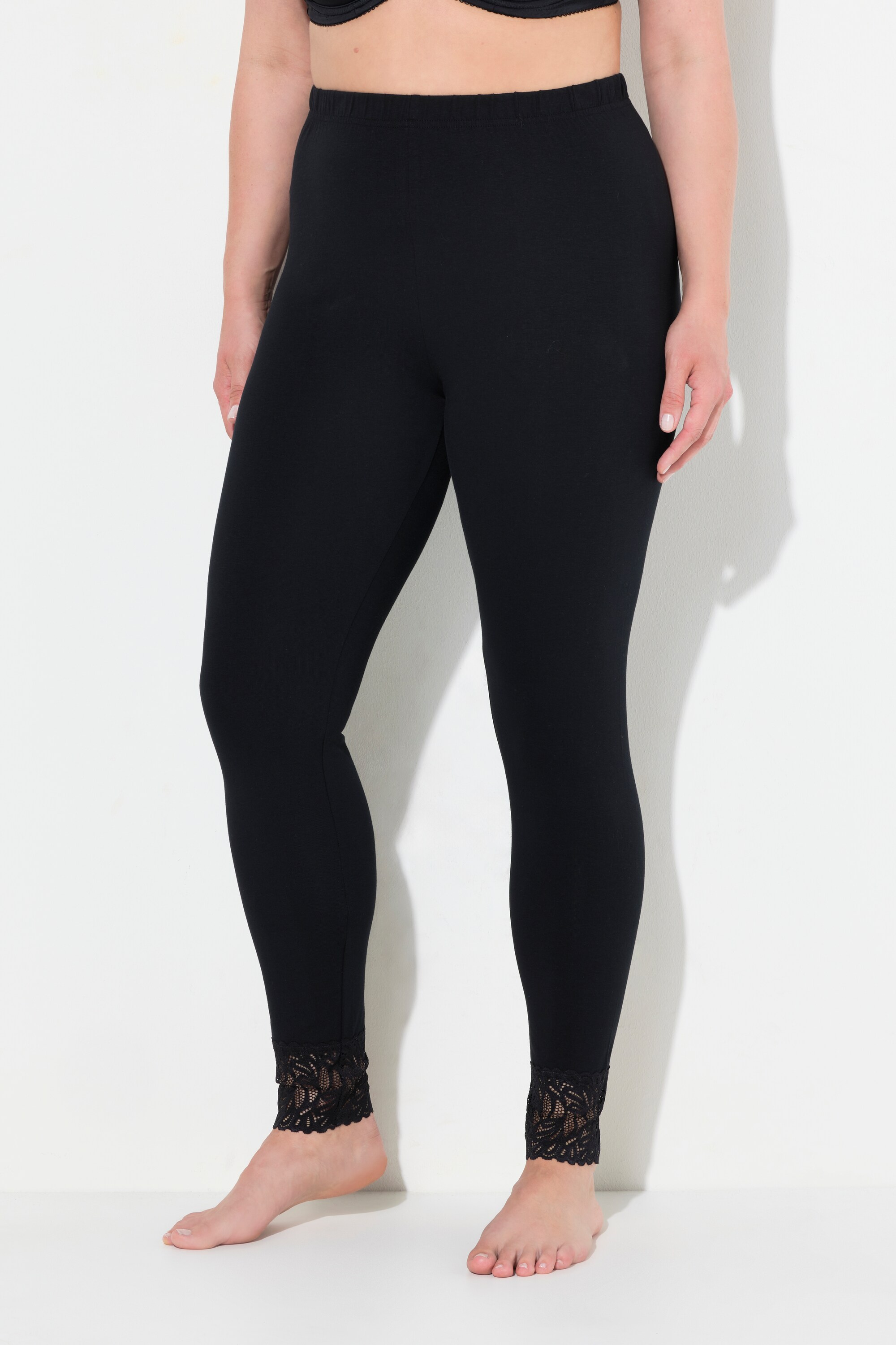 Legging, bas de jambe en dentelle, ULLA POPKEN
