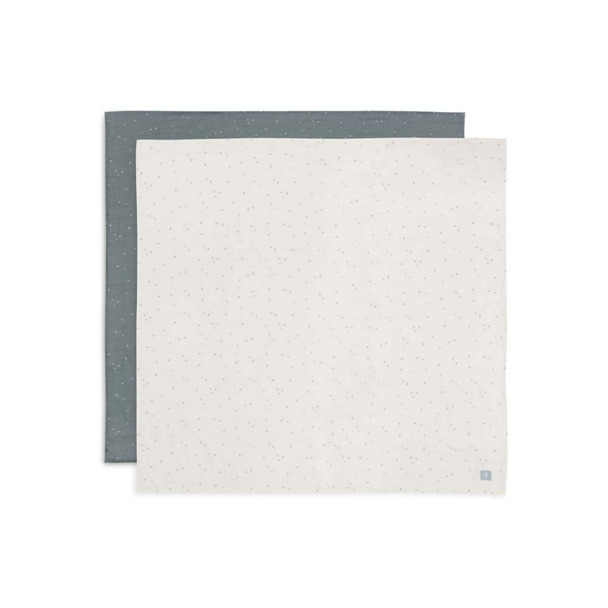 Lot de 2 langes gaze de coton 115 x 115 cm Twinkling Sea Green, JOLLEIN