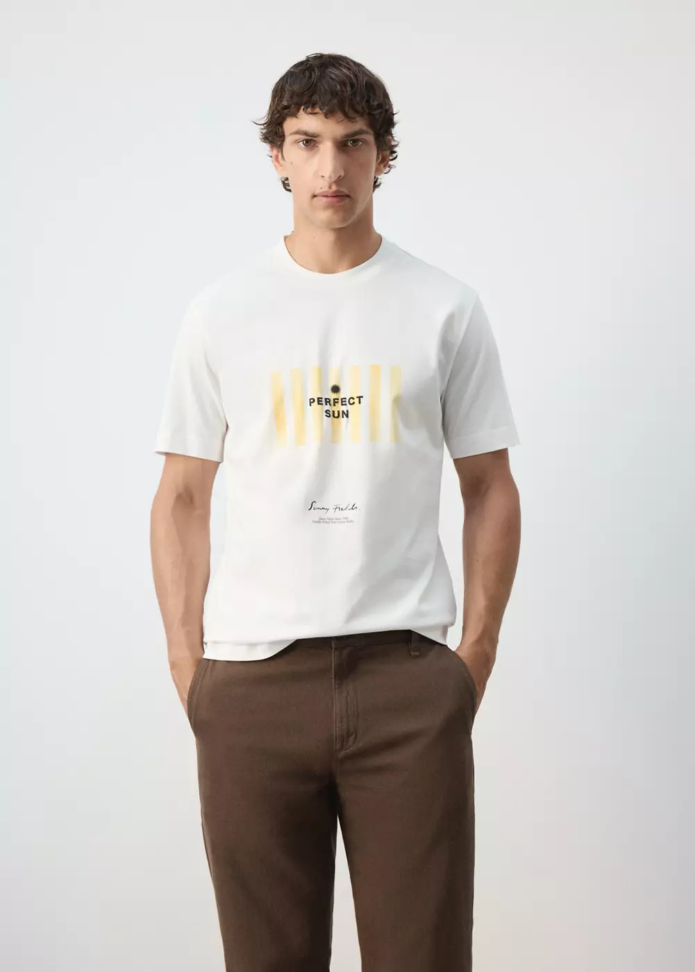 T-shirt 100 % coton imprimé, MANGO MAN