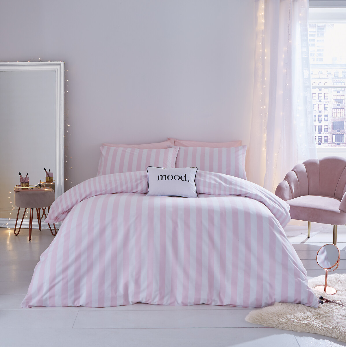 Stripe Tease Duvet Cover and Pillowcase Set, SASSY B