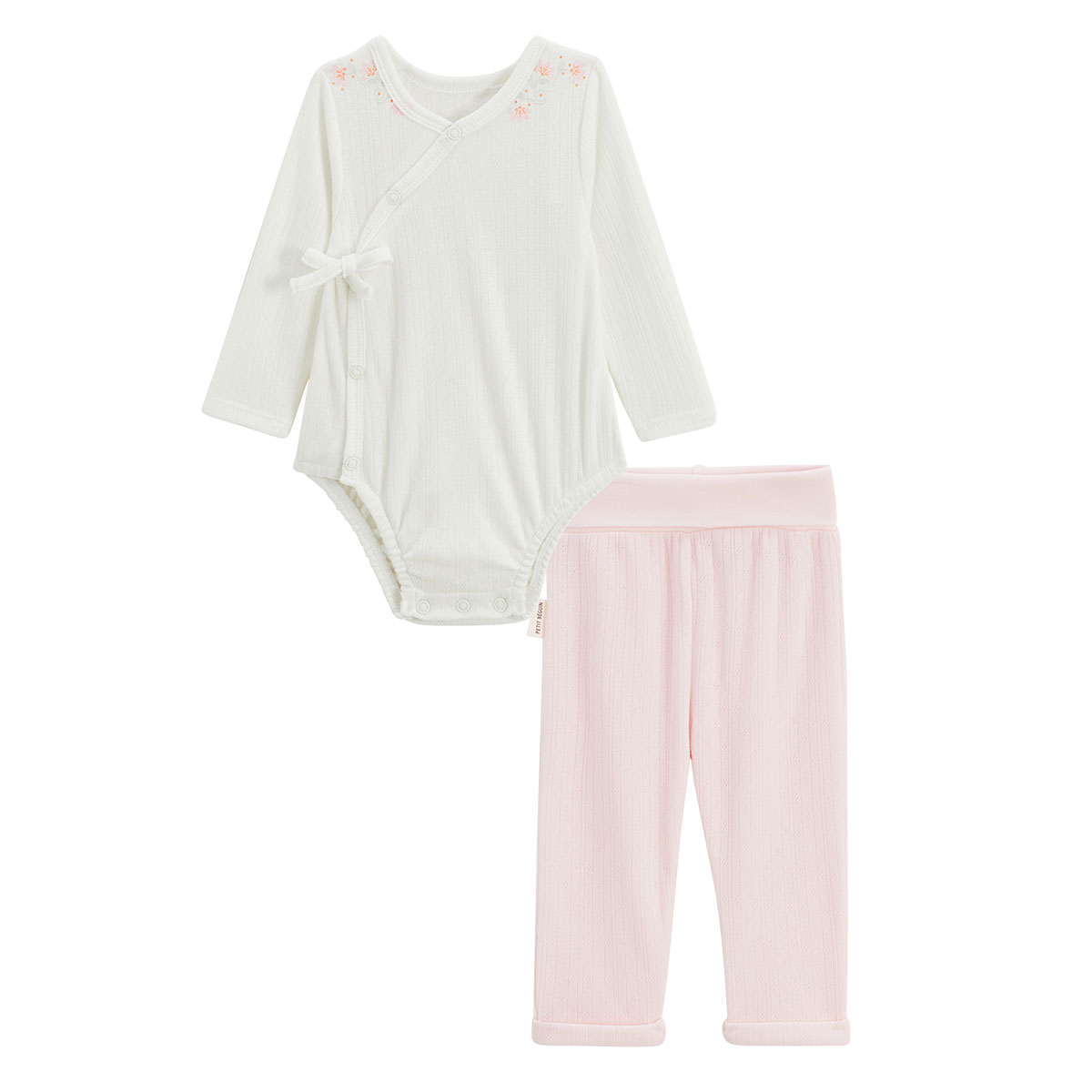 Ensemble body bébé et pantalon en pointelle Badian, PETIT BEGUIN