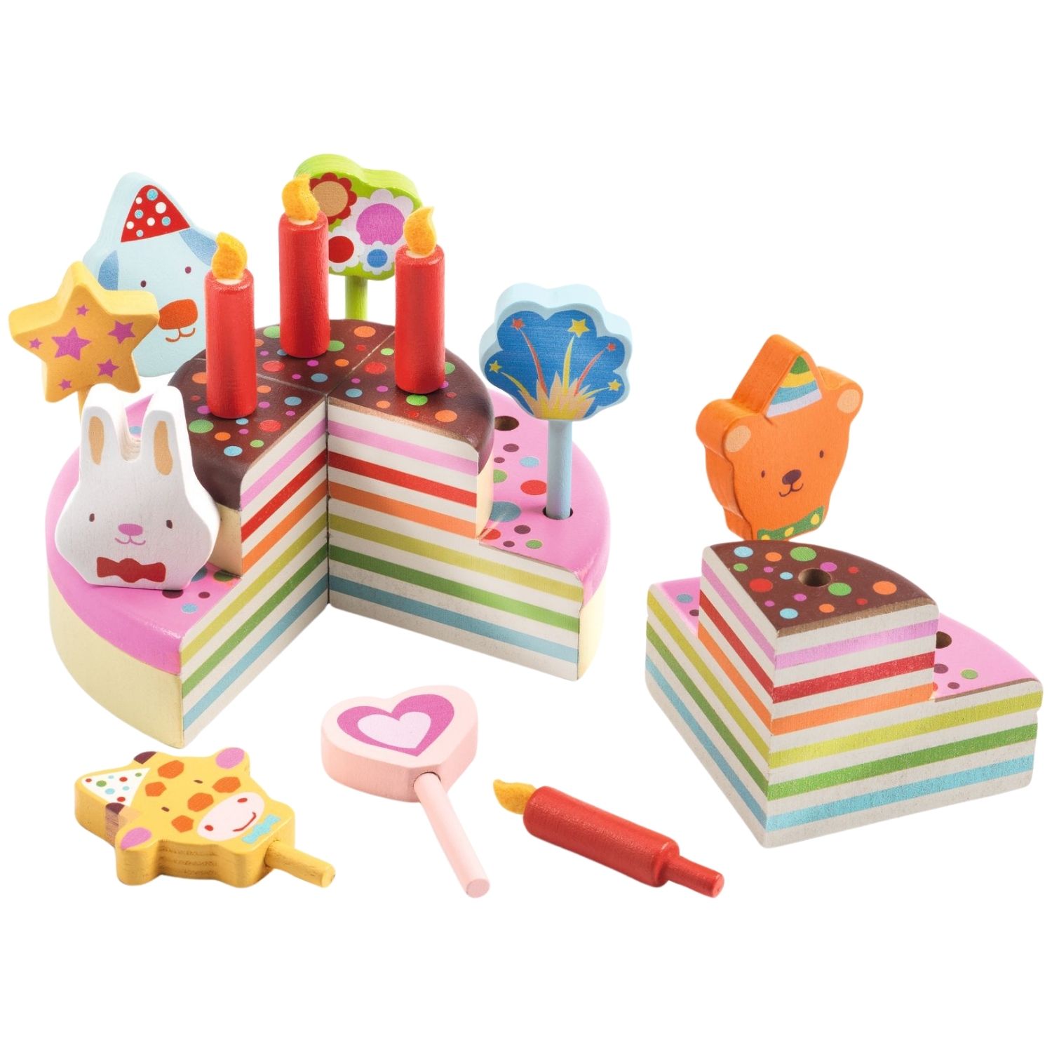 Gâteau en bois Happy Birthday, DJECO