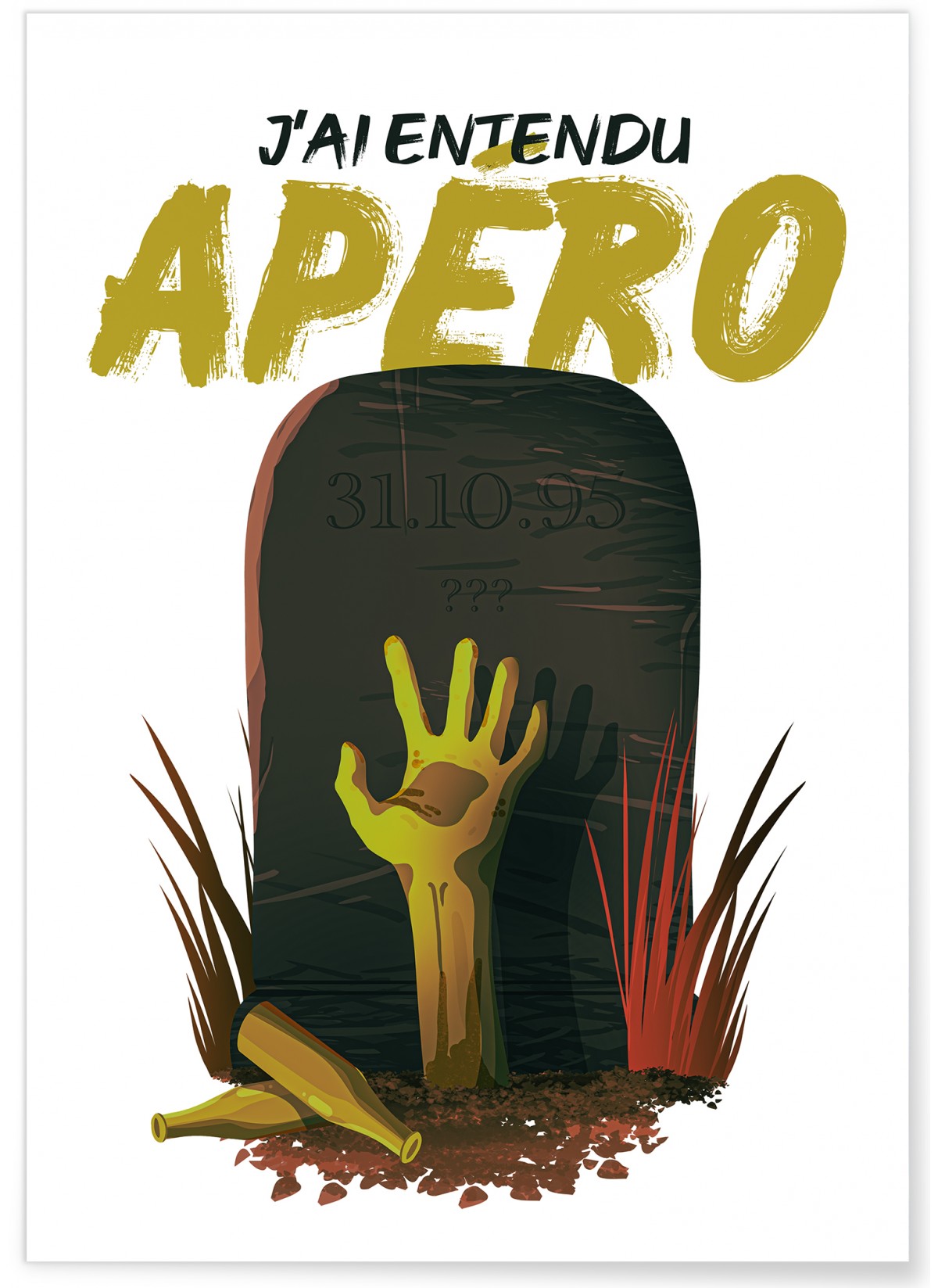Affiche J'ai entendu Apéro, L'AFFICHERIE