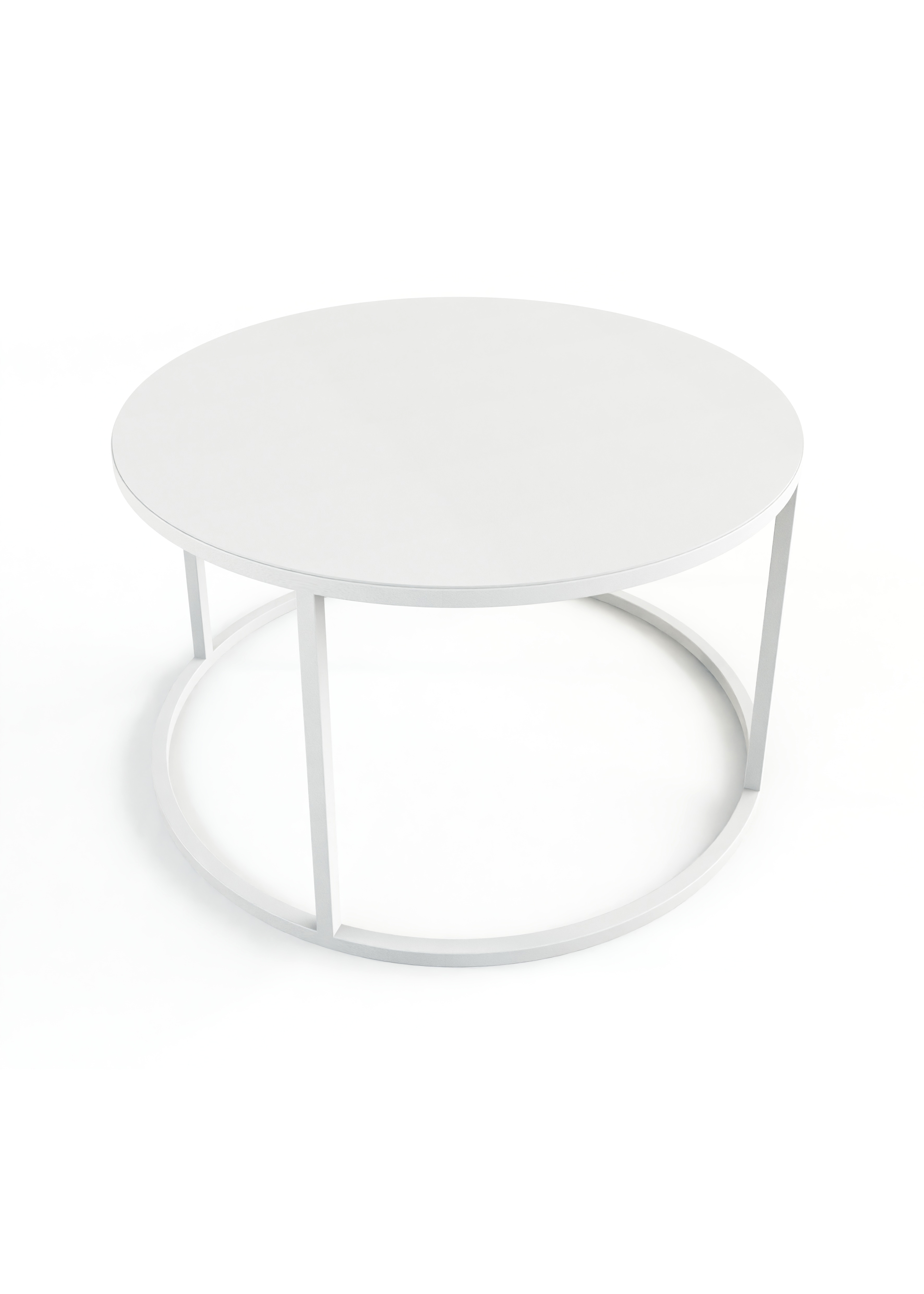 Table basse VESINA X - Blanc - Ø 80 - 45cm, METALLBUDE