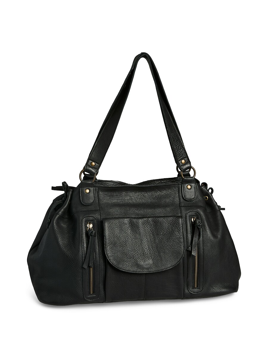 Bolso de mano grande de piel Pihanna, PIECES