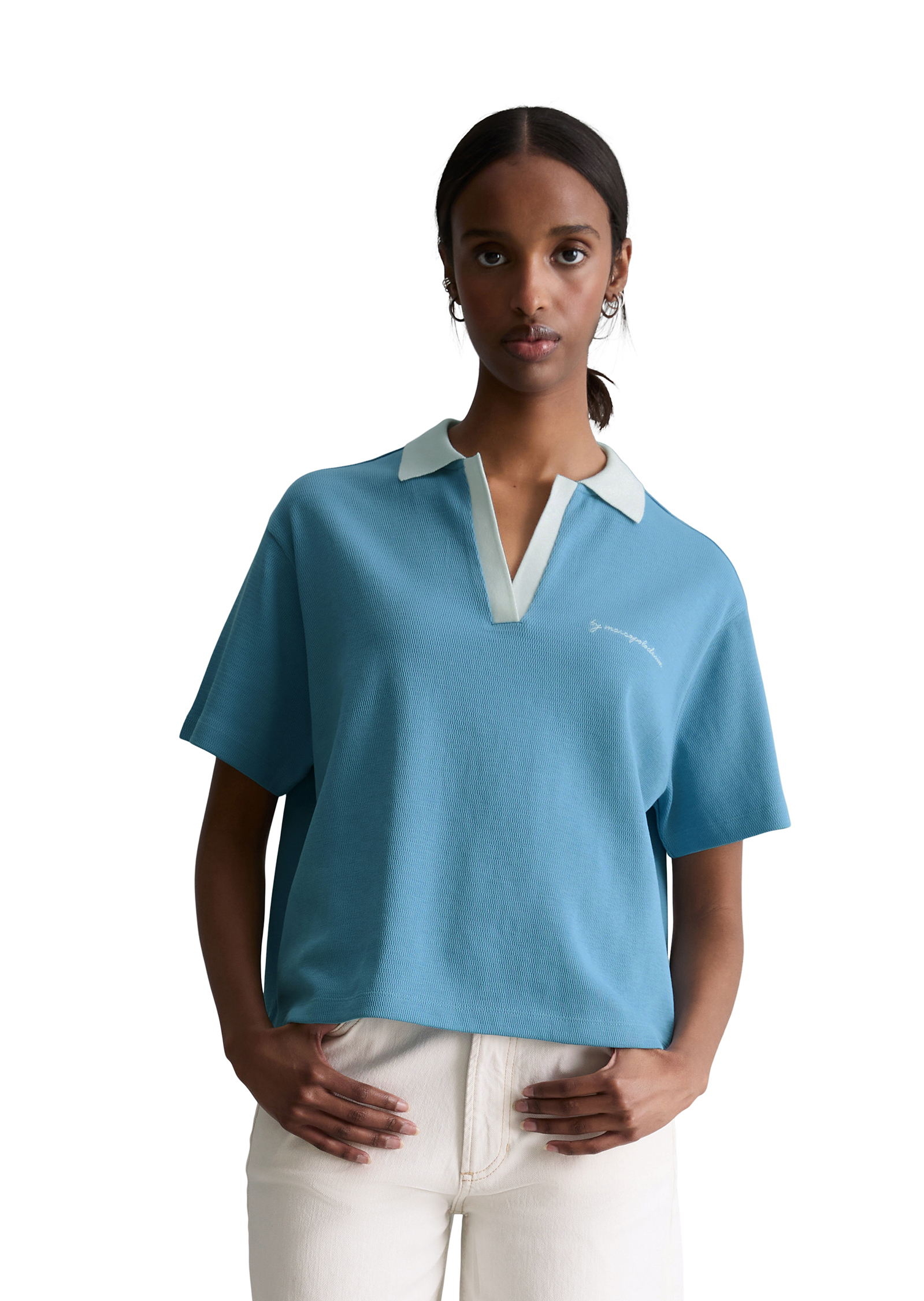Polo relaxed en pur coton bio, MARC O’POLO DENIM