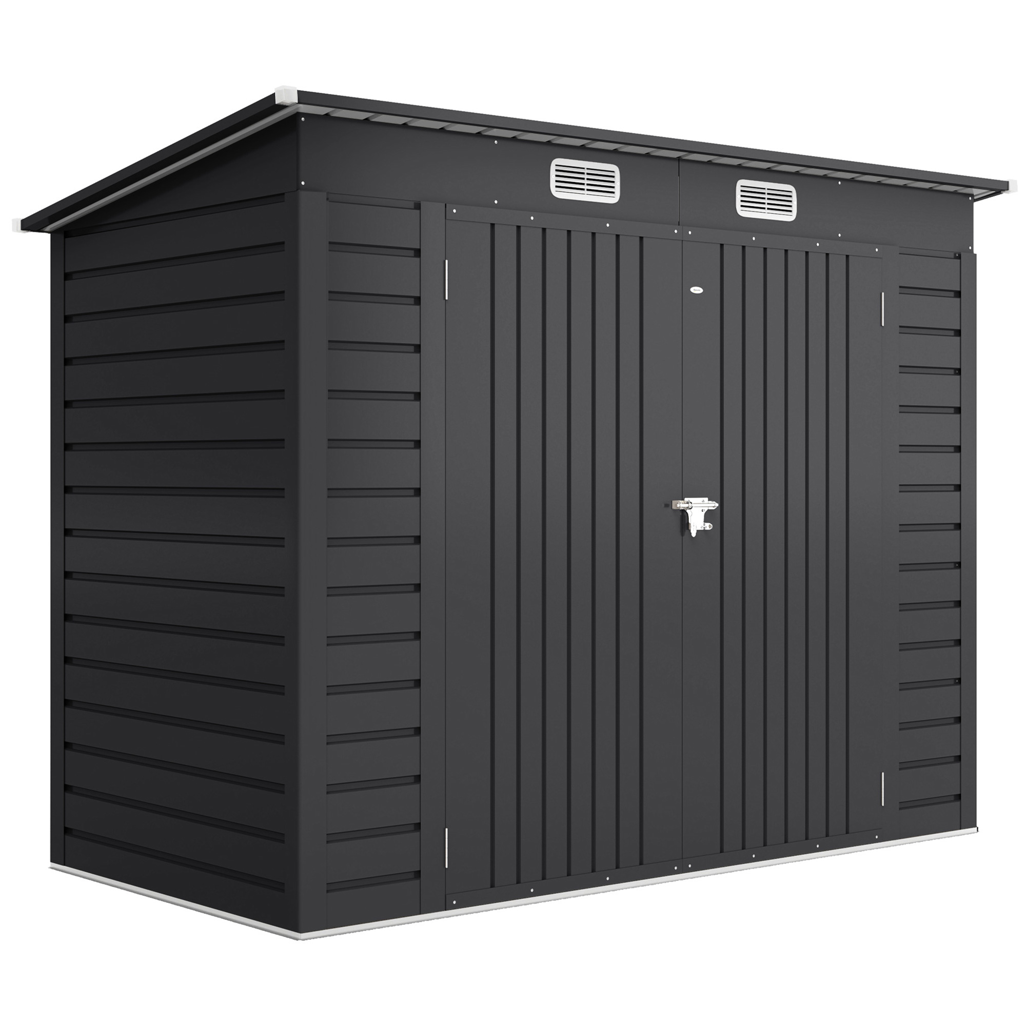 Abri de jardin Acier galvanisé Gris, OUTSUNNY