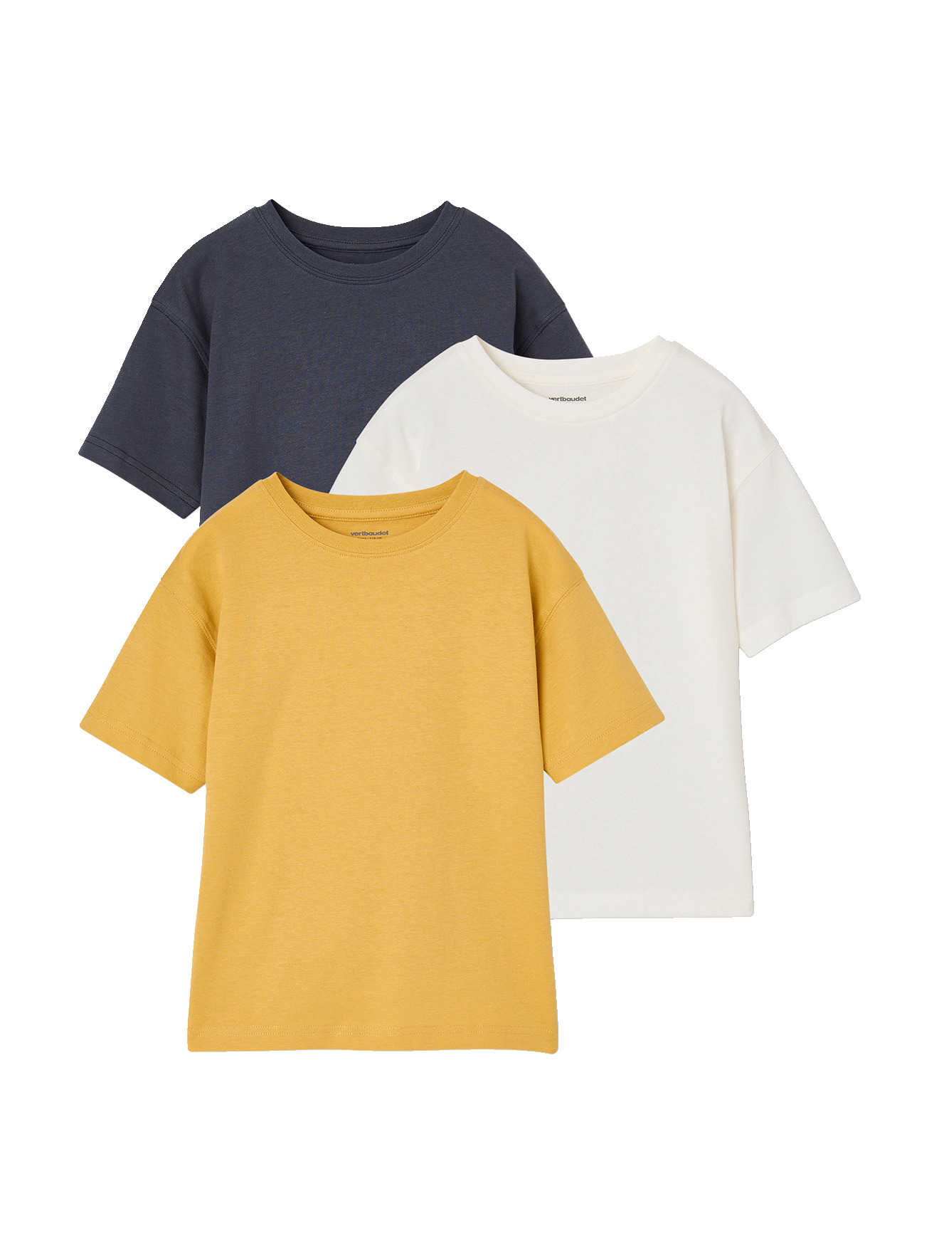Lot de 3 T-shirts manches courtes, VERTBAUDET