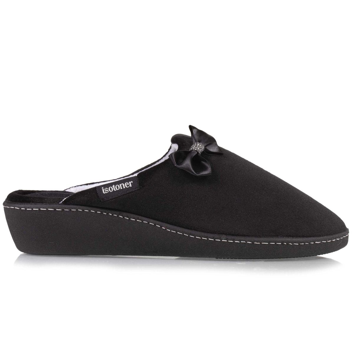 Chausson isotoner femme on sale noir