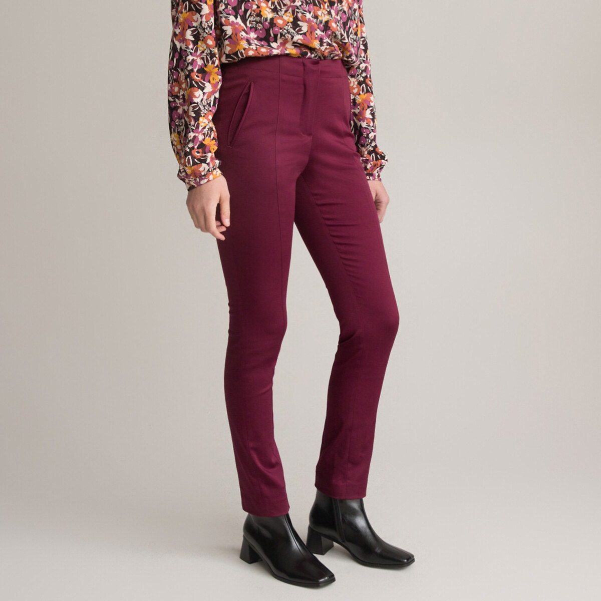 Pantalon femme couleur prune La Redoute
