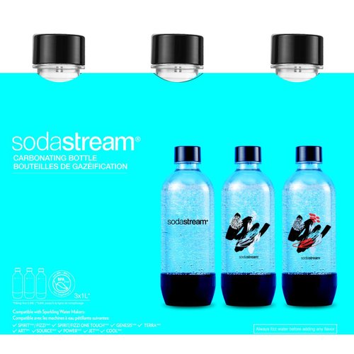 Bouteille pack 3 bouteilles bulles de couleurs Sodastream