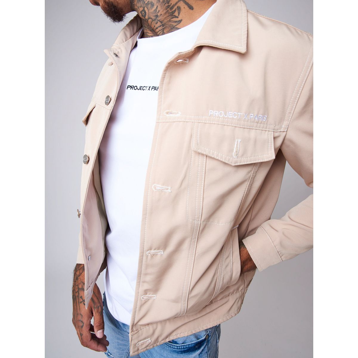 Veste style denim coutures contrast es Project X La Redoute
