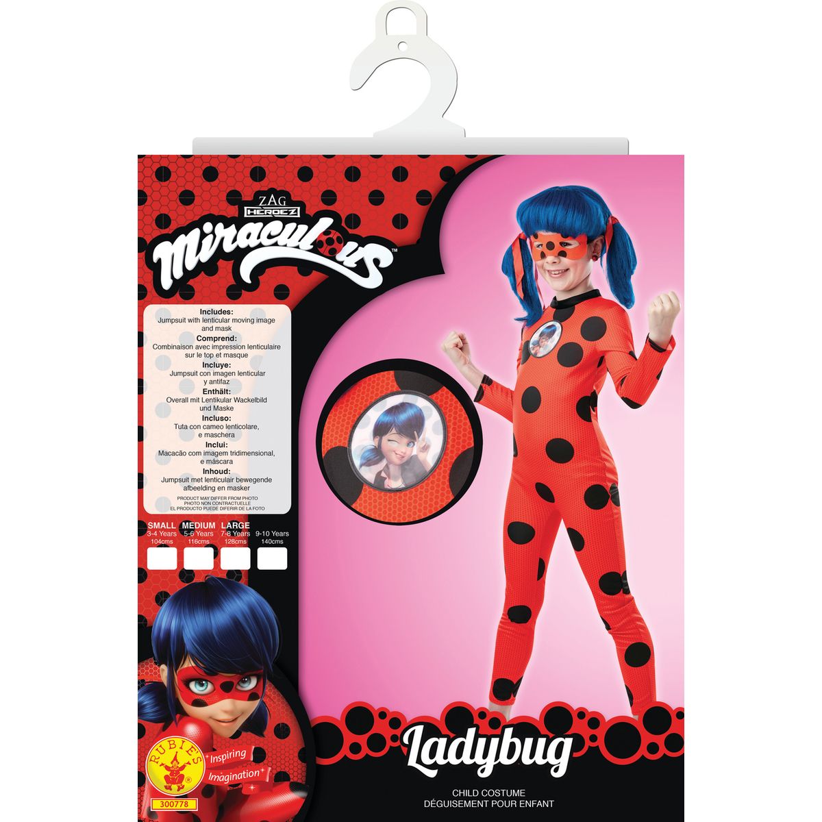Robe tutu Ladybug - Taille unique 5-8 ans - Déguisements pour