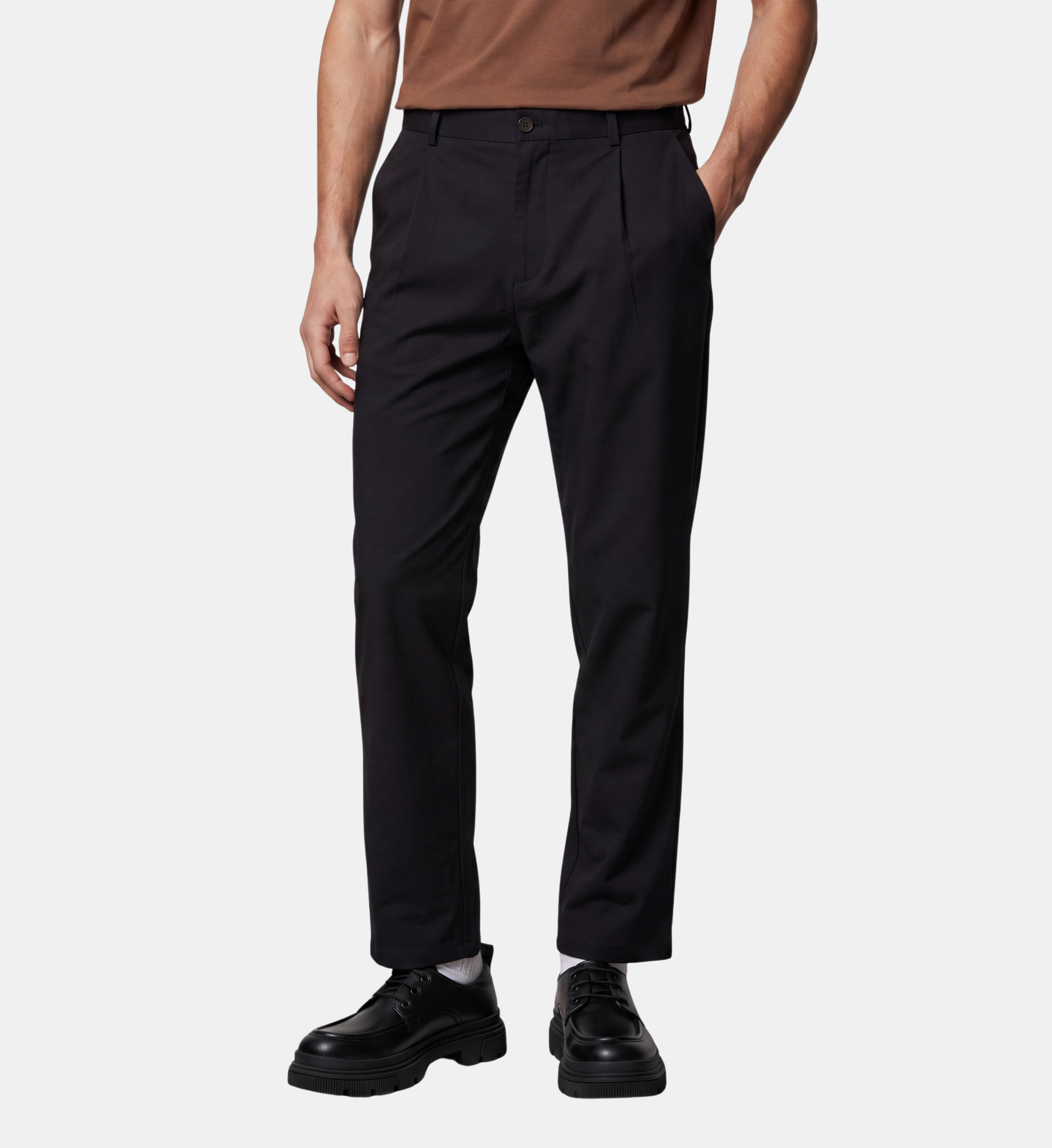 Pantalon single chino en coton, GALERIES LAFAYETTE