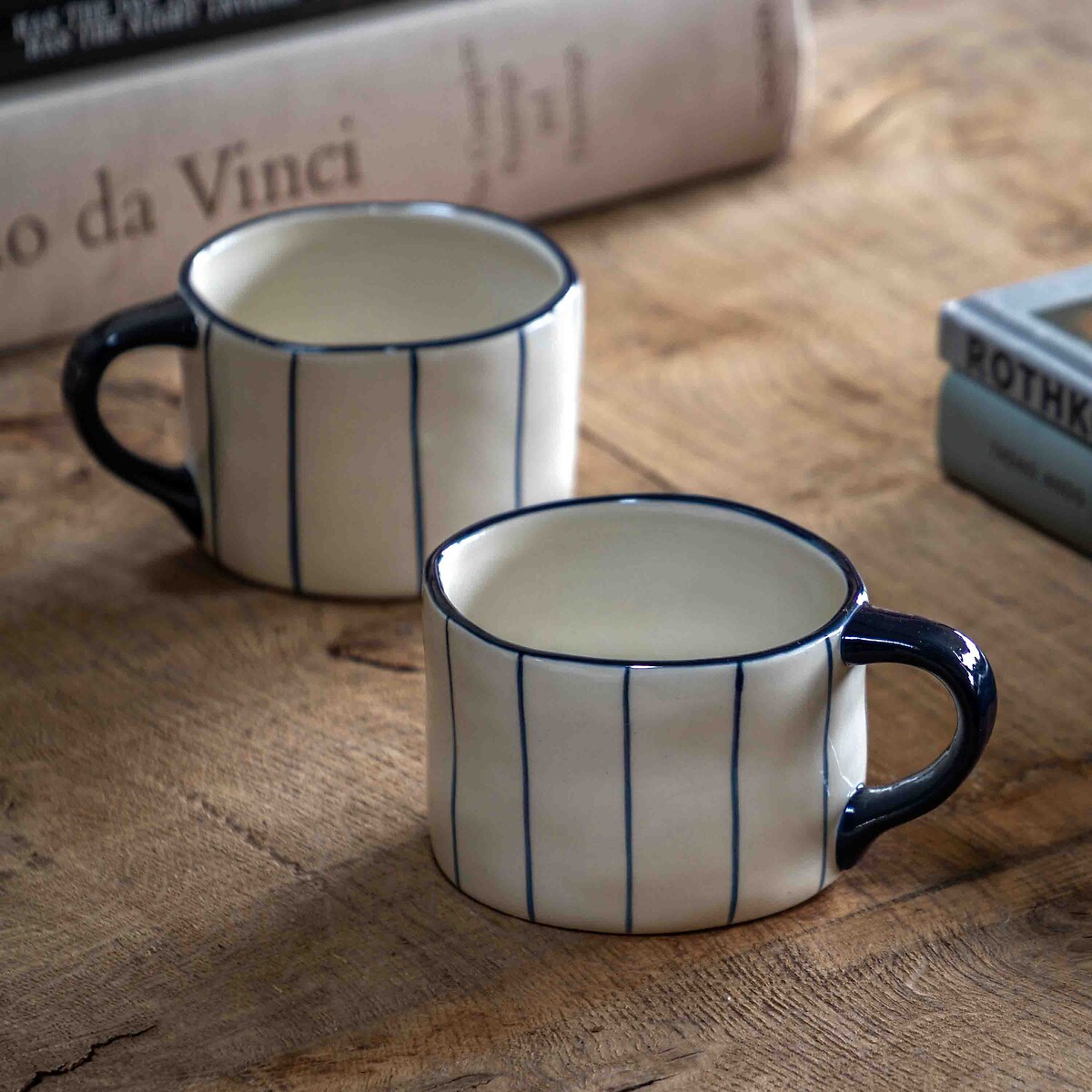Set of 4 Organic Stripe Mugs, ÉDITÉ