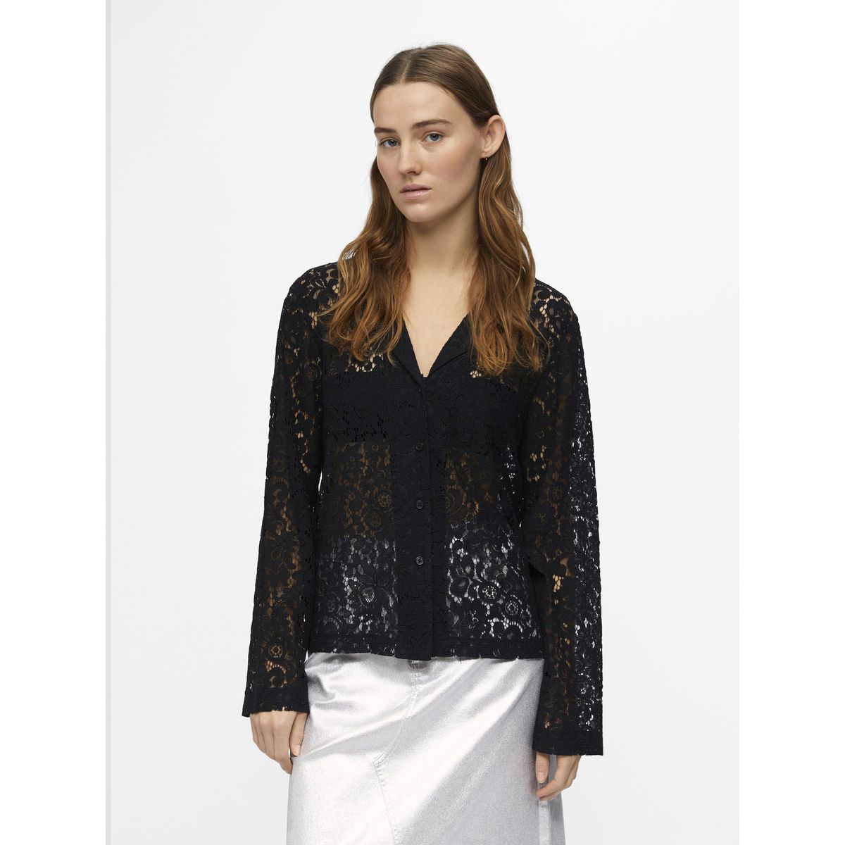 Chemise dentelle online noire