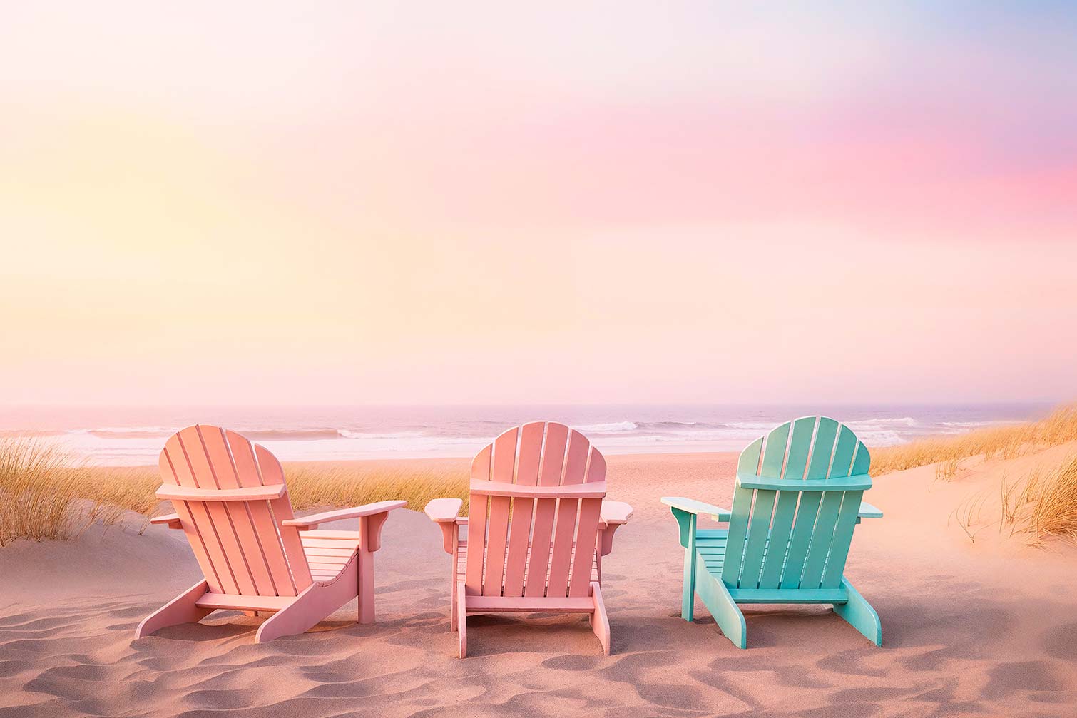 Tableau mer et plage bon temps sur la plage, HEXOA