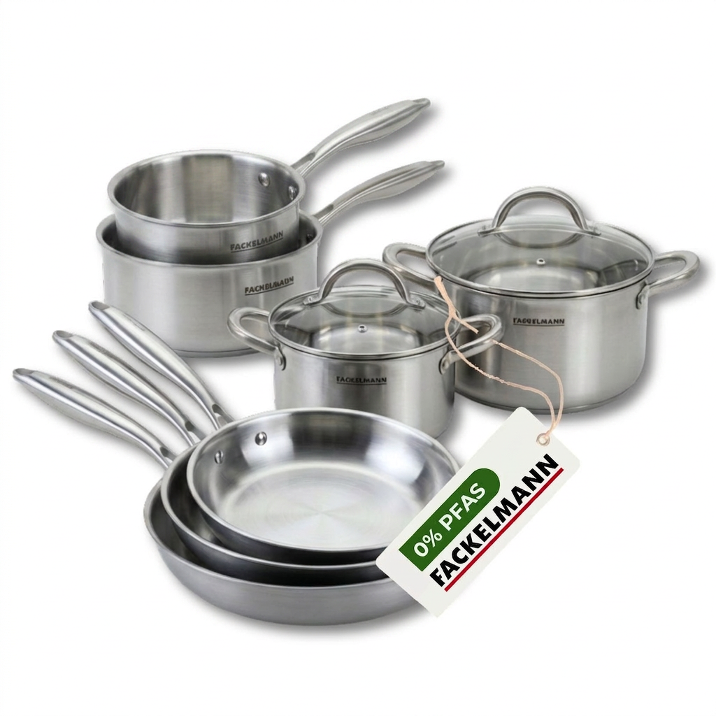 3 poêles 20/24/26, 2 faitouts 20/24, 2 casseroles 14/18 VITA3, FACKELMANN