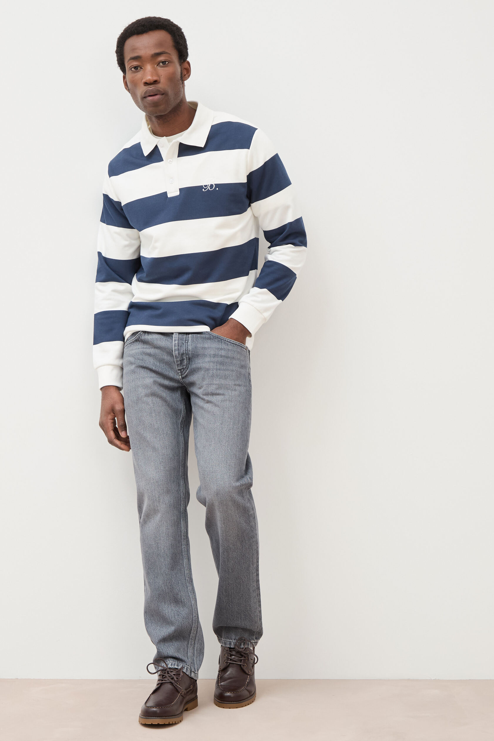 Jeans straight longueur 32 en coton, BONOBO