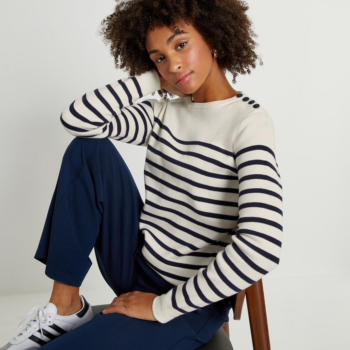 Breton stripe jumper women's outlet