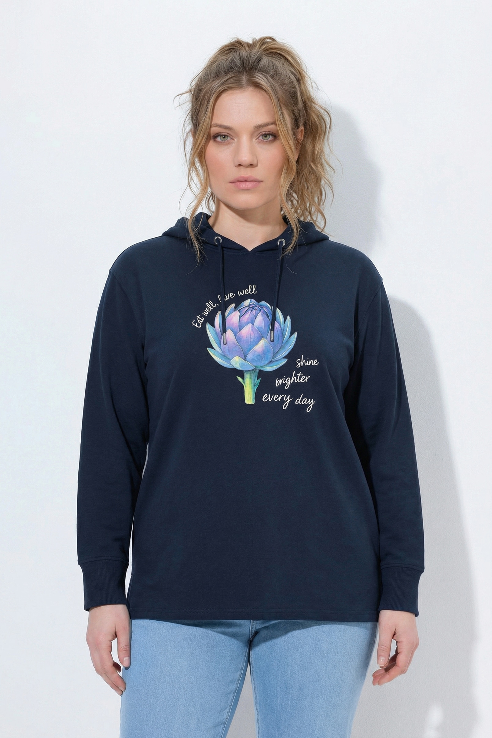 Sweat-shirt à capuche en coton bio, ULLA POPKEN