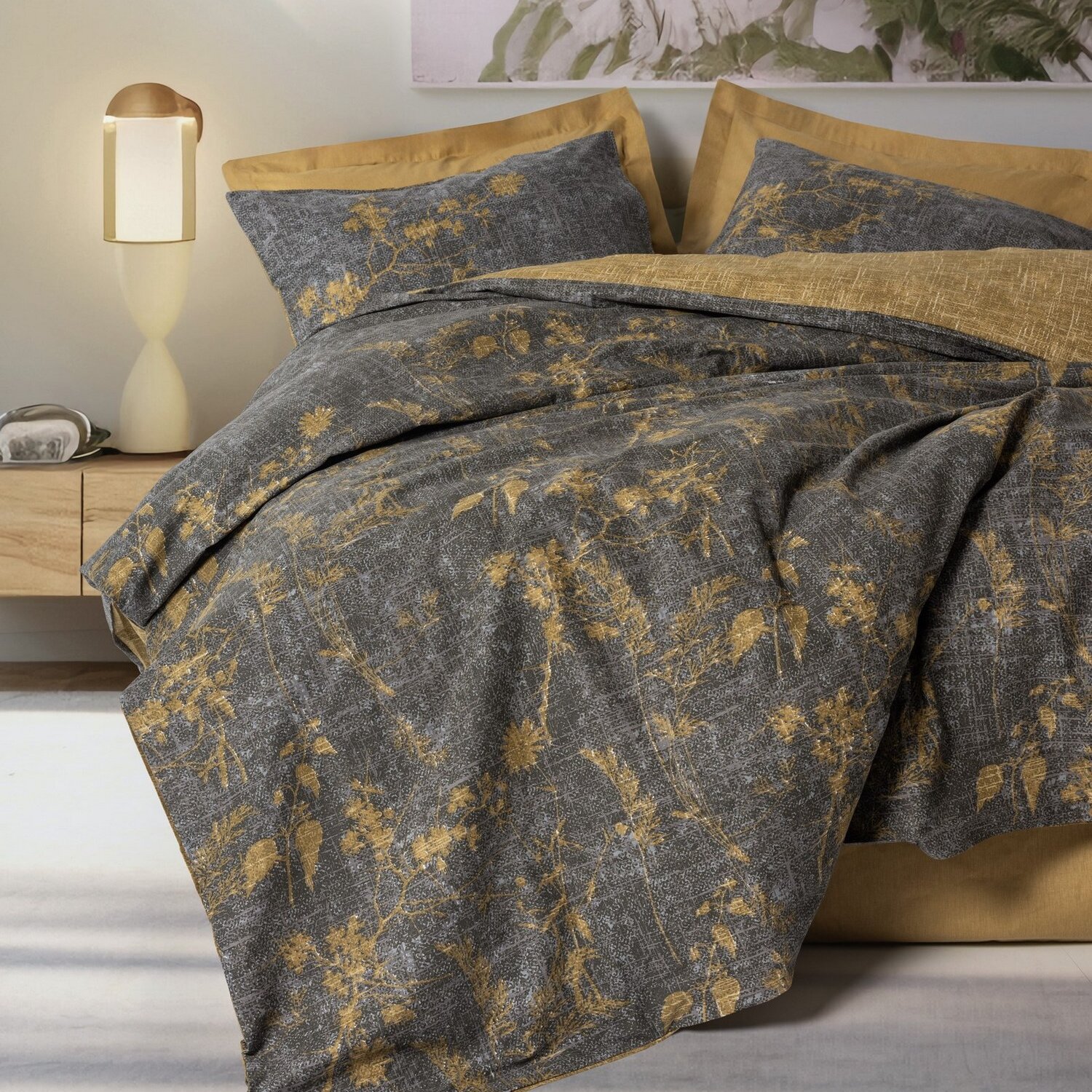 Parure housse de couette coton floral, Yadawa, C DESIGN HOME TEXTILE