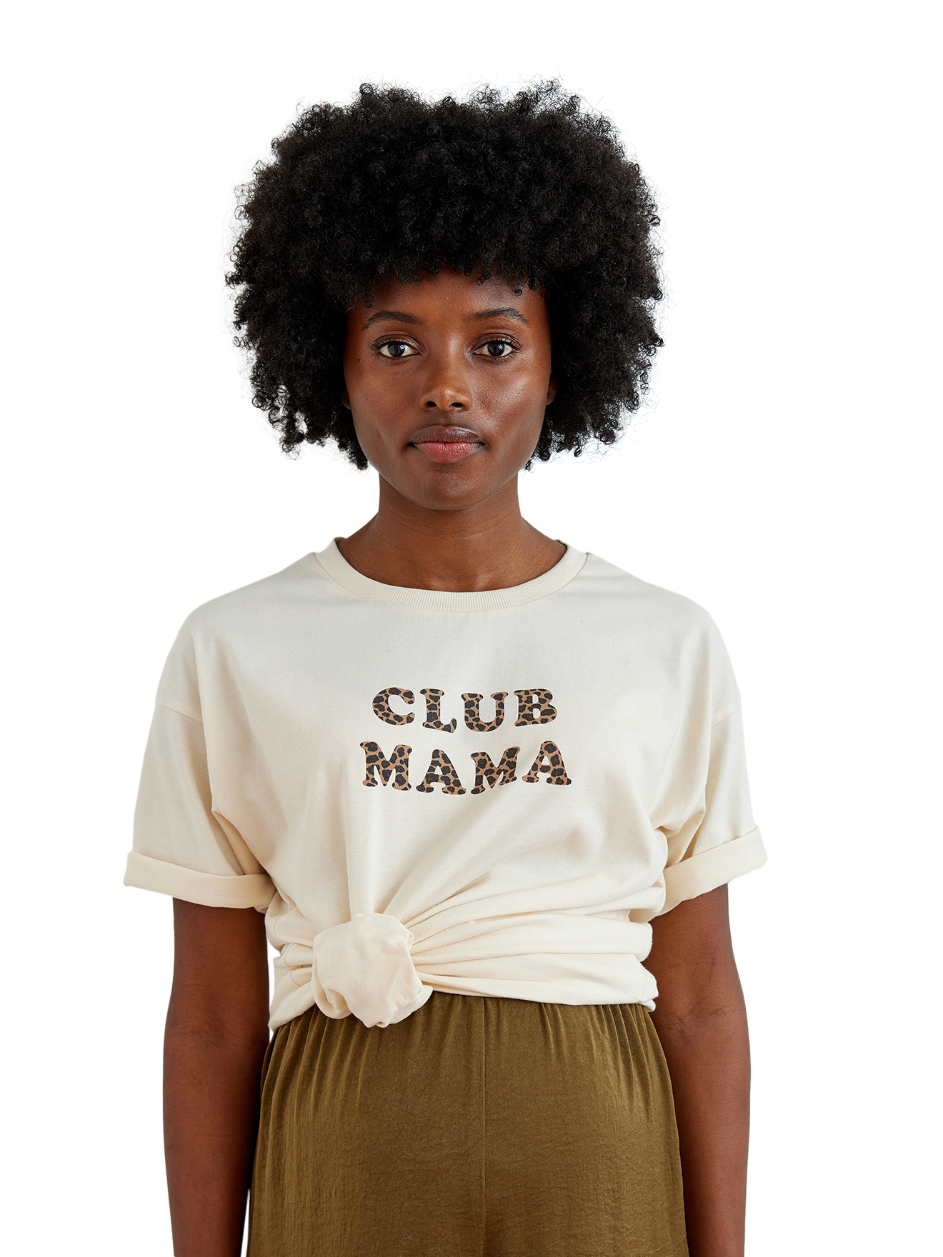 T-shirt de grossesse à message imprimé léopard en coton biologique*, VERTBAUDET