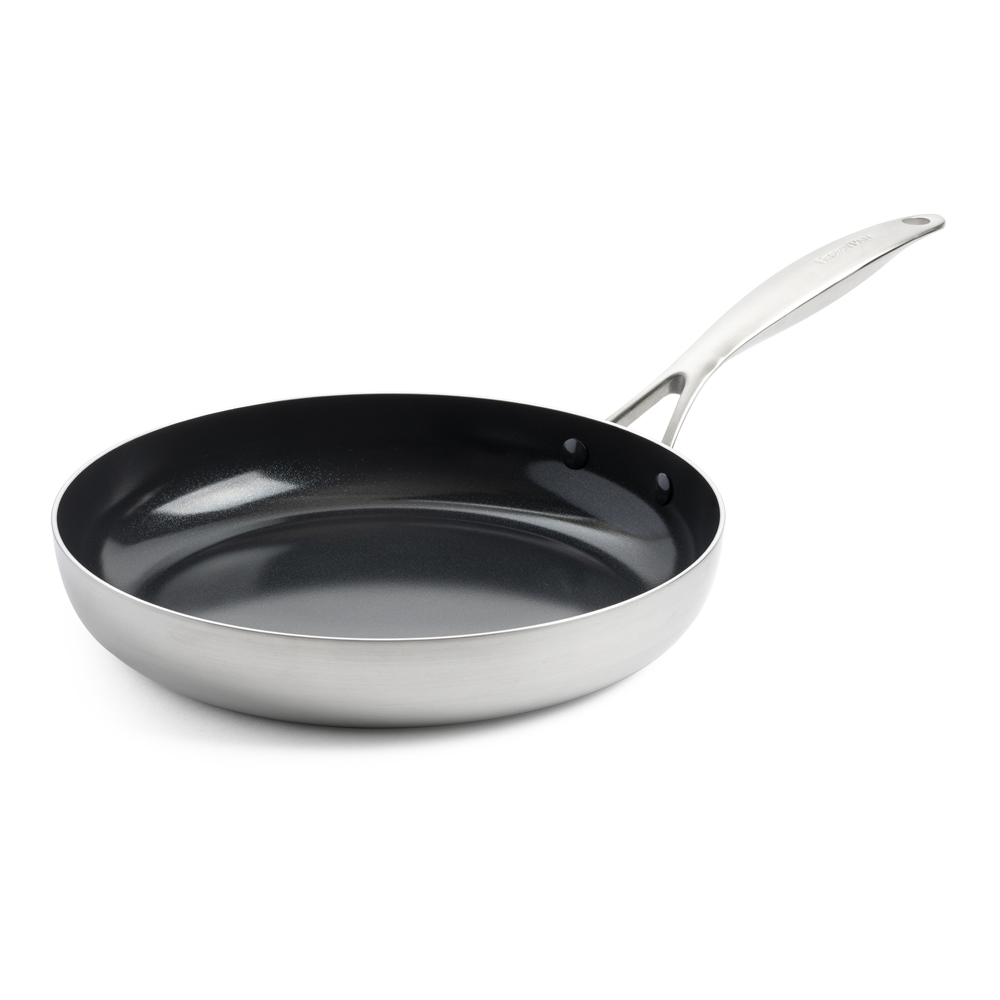 Poêle 28 cm inox triply revêtement céramique - Geneva, GREENPAN