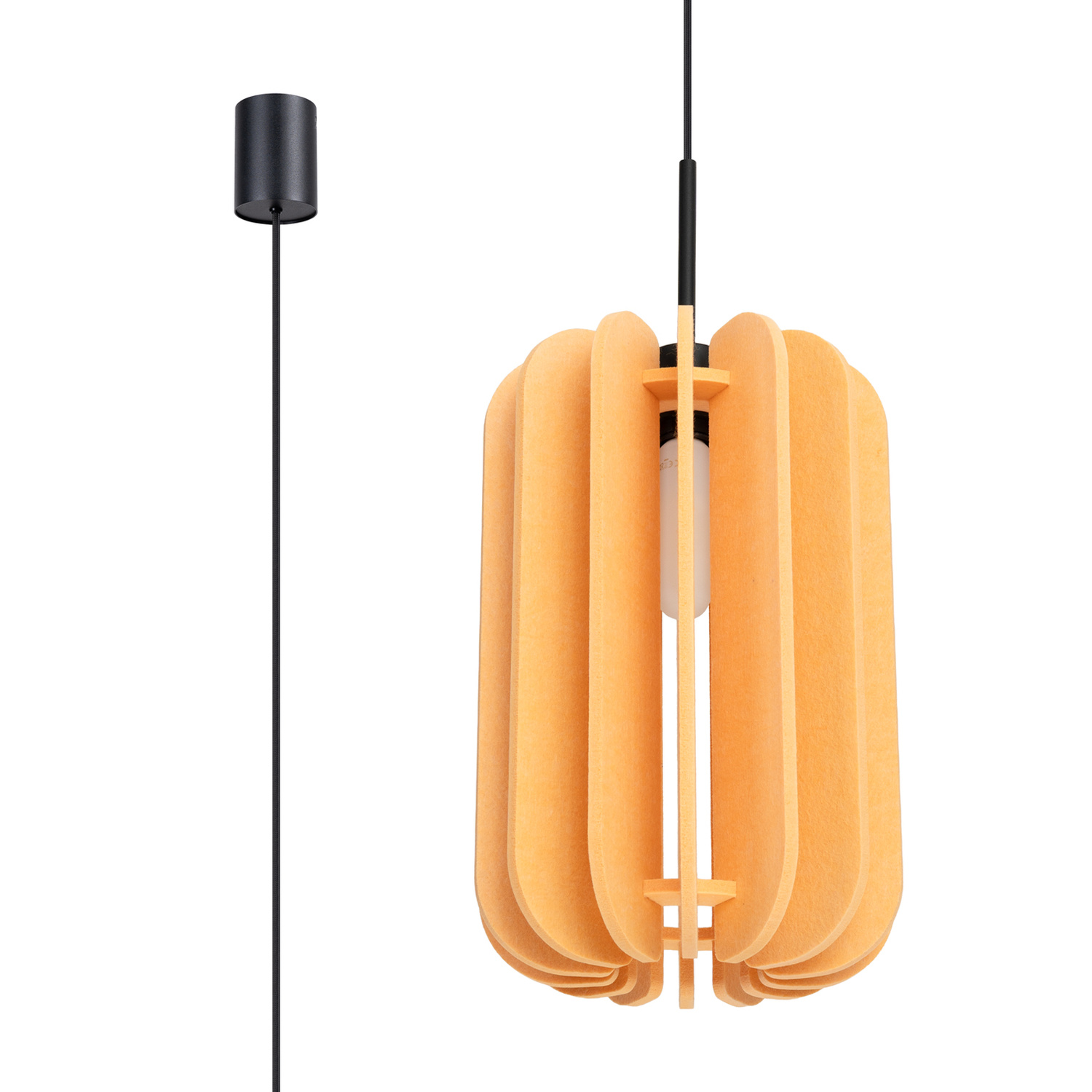 Suspension Feutre Jaune E27 1 Mula, EDEN