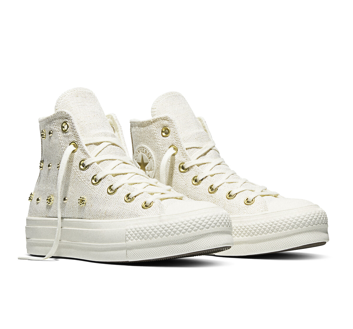 Converse Zapatillas CHUCK TAYLOR ALL STAR LIFT HI SHINY HEATHERED CANVAS STUDS
