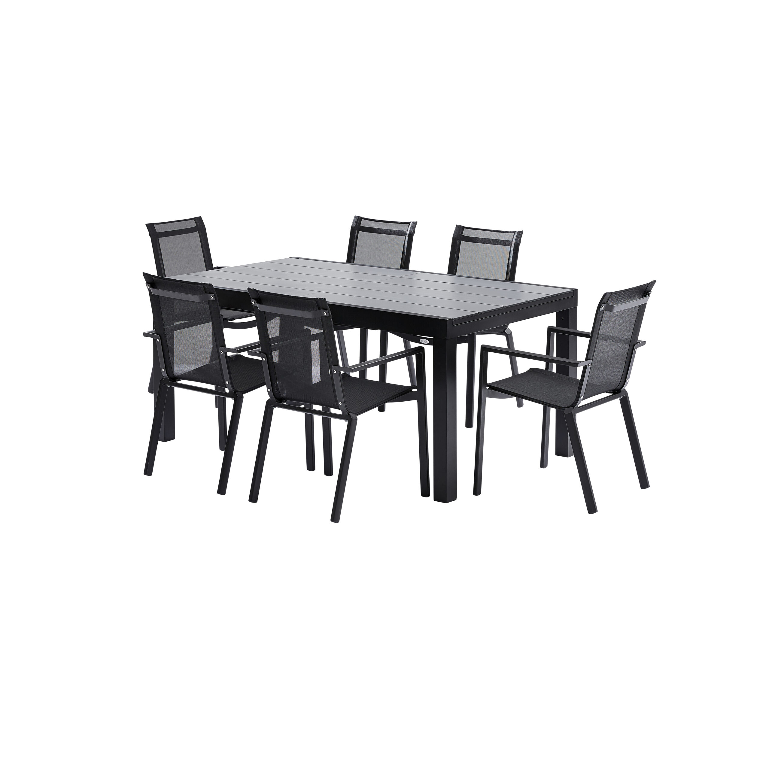 Ensemble en aluminium, 6 fauteuils HPL, WILSA GARDEN