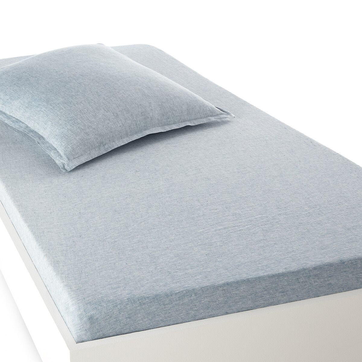 LA REDOUTE INTERIEURS Hoeslaken in gewassen linnen, omslag 30 cm, Linot