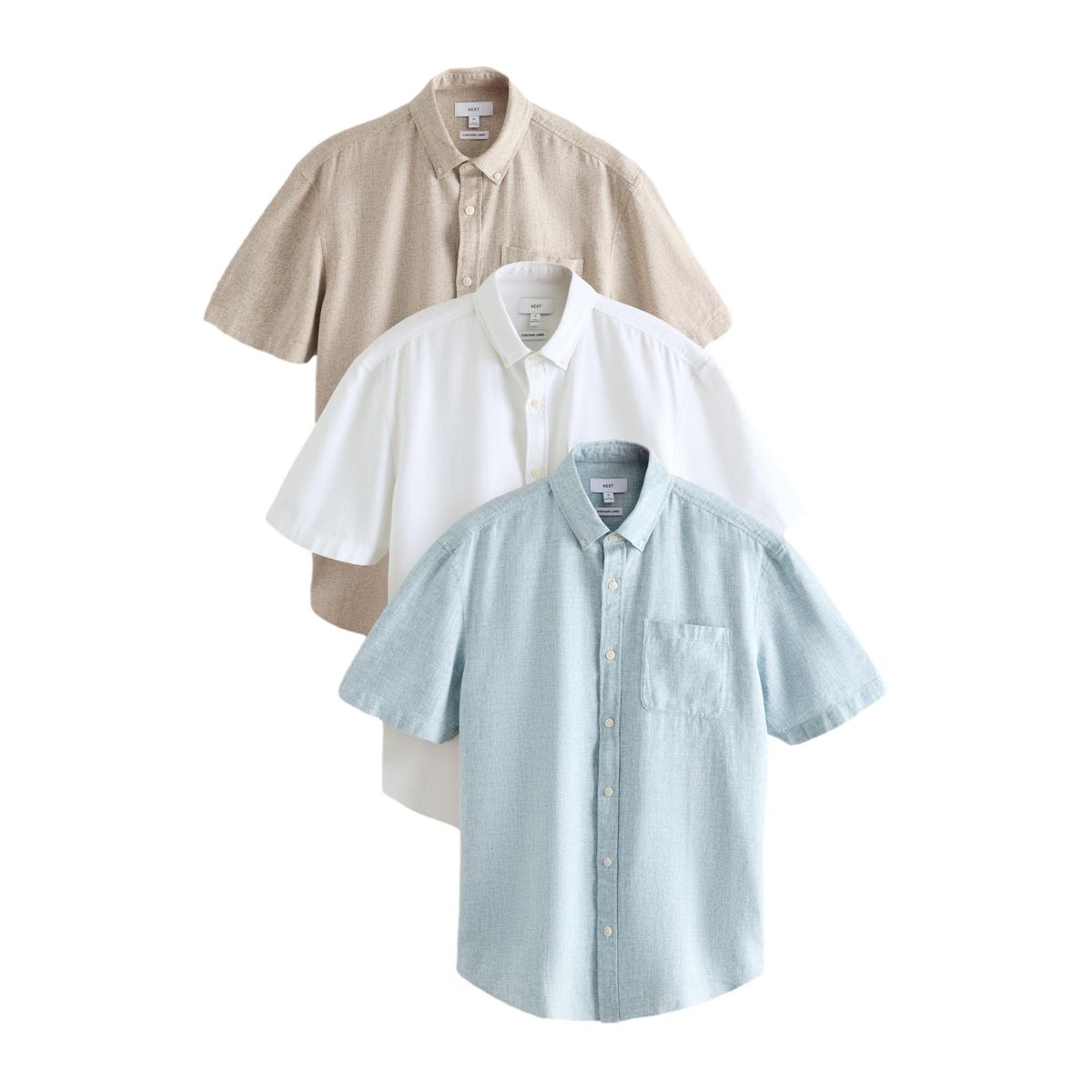 Chemise en lin et coton mélangés, lot de 3, NEXT