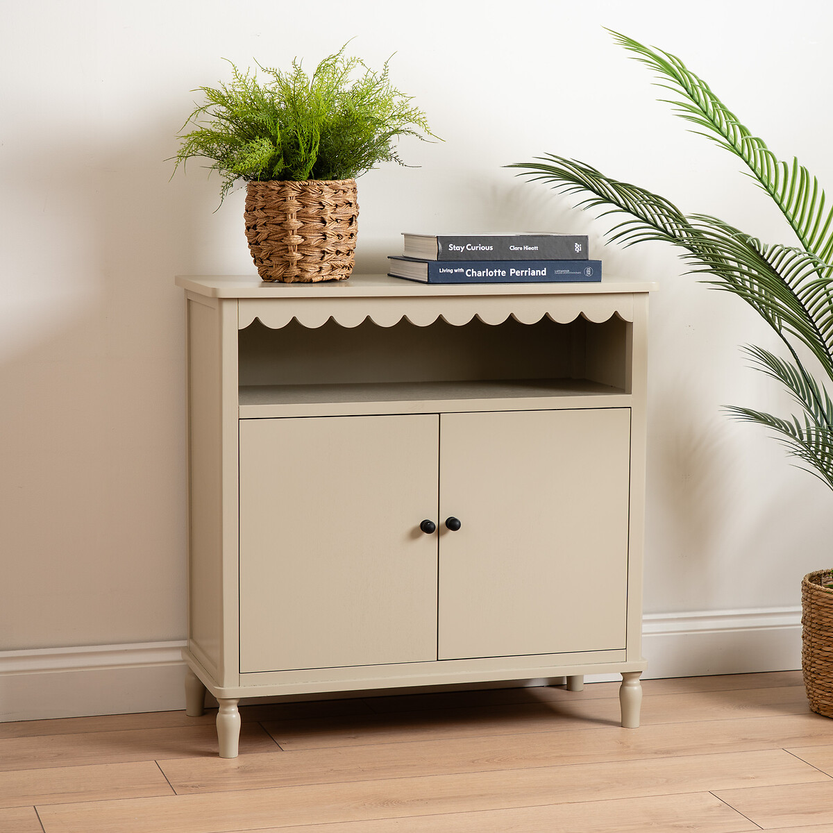 Elms Scalloped Edge 2 Door Cabinet, SO'HOME