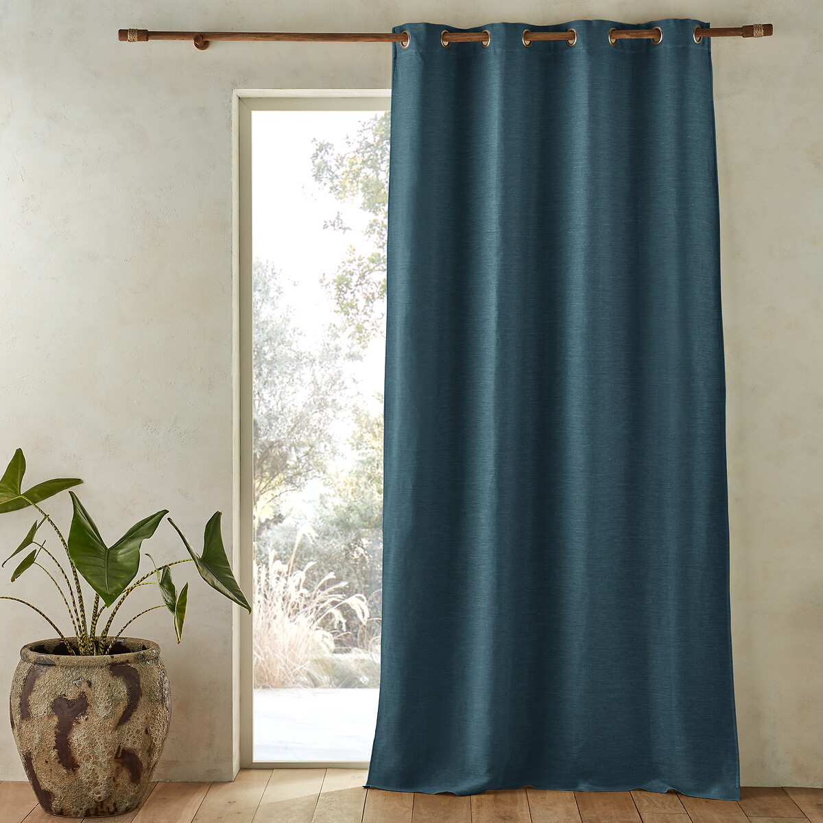 Colin Pure Linen Blackout Curtain with Eyelets