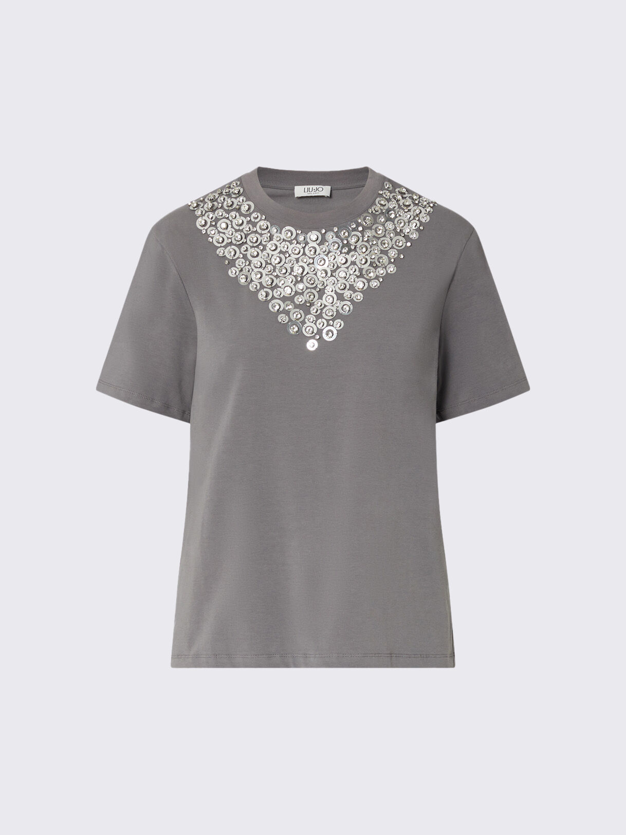 T-shirt avec broderies bijoux, LIU JO