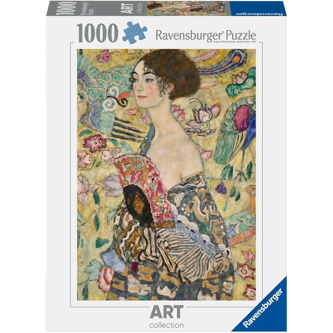Puzzle La dame à l’éventail Gustav Klimt 1000 pcs, RAVENSBURGER