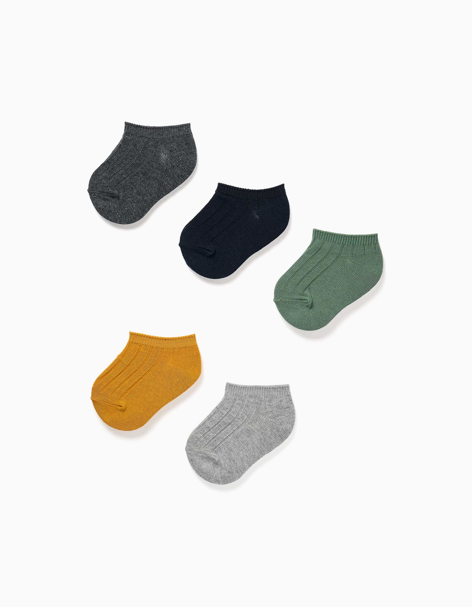 5 paires de socquettes côtelées, ZIPPY