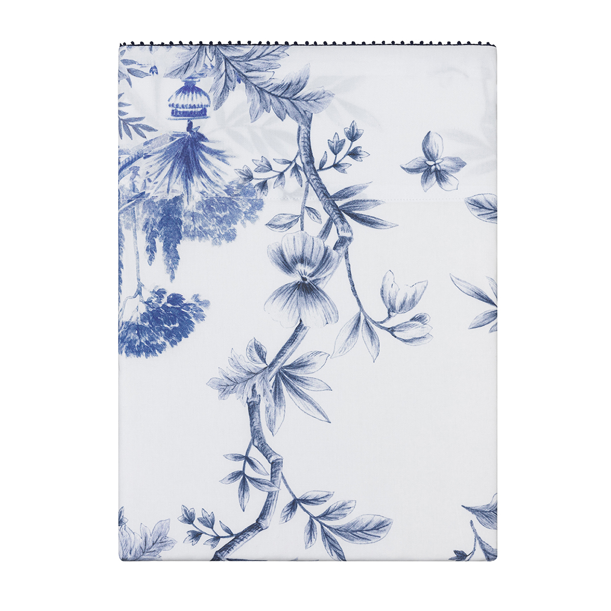 Drap plat imprimé en satin de coton bio, LUBERON, ALEXANDRE TURPAULT
