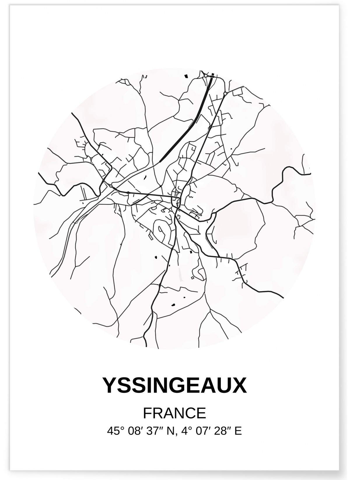 Affiche Carte Yssingeaux, L'AFFICHERIE