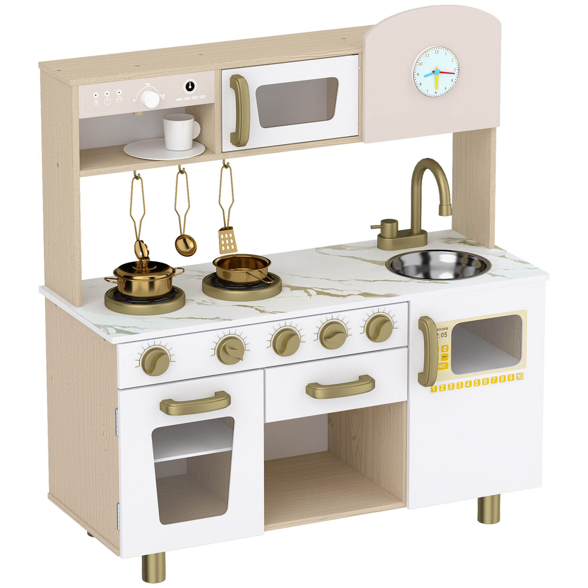 Ensemble de cuisine pour enfants MDF Blanc, AIYAPLAY