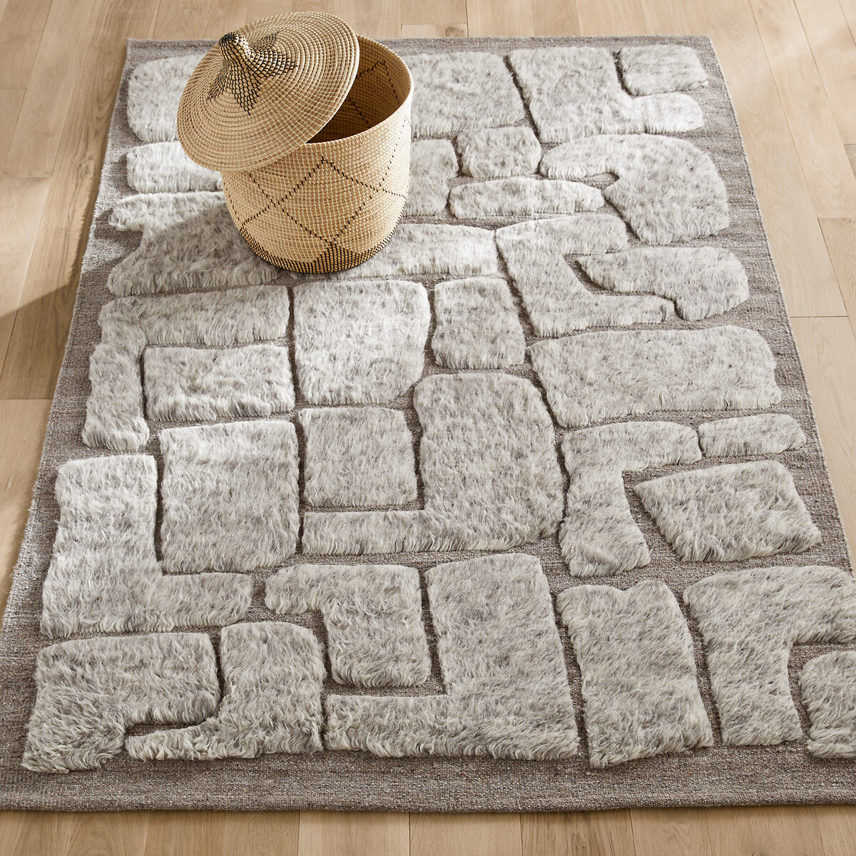 Teocali Hand-Knotted Heather Wool Rug