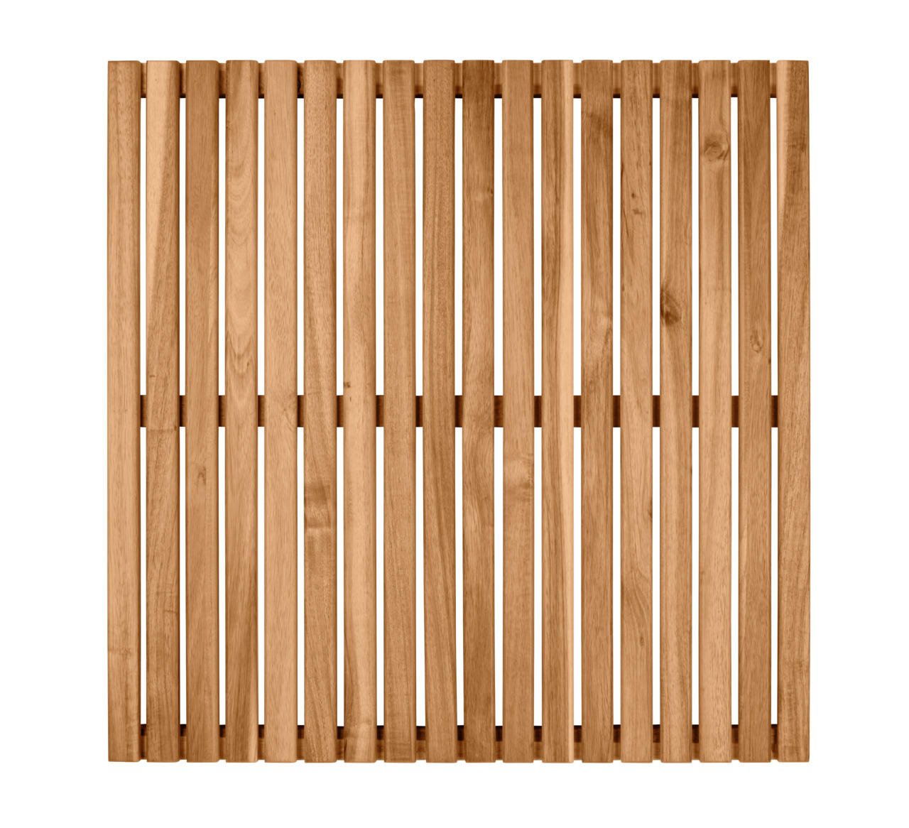 Caillebotis de douche carré en bois d'acacia, WENKO