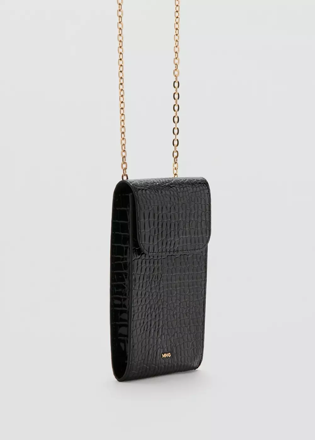Housse téléphone portable effet croco brillant, MANGO